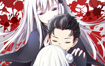 Картинка аниме re +zero+kara+hajimeru+isekai+seikatsu фон взгляд девушка