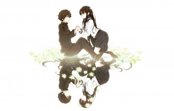 Картинка аниме hyouka пара