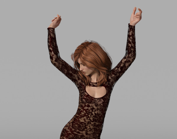 Обои картинки фото 3д графика, люди , people, фон, взгляд, девушка