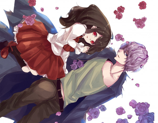 Обои картинки фото аниме, ib, иб, двое