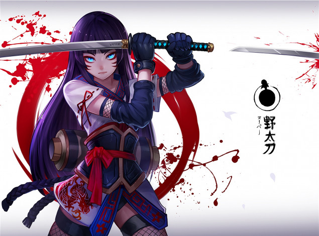 Обои картинки фото аниме, naruto, взгляд, девушка, фон