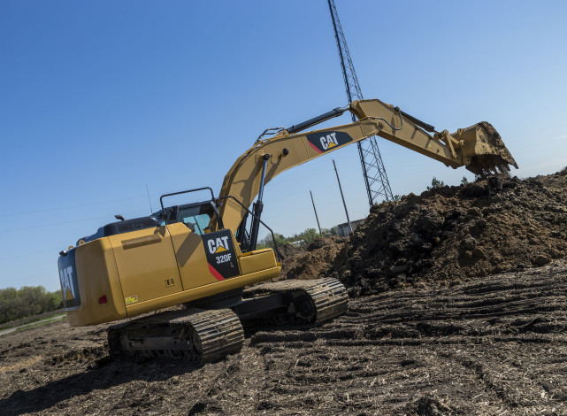 Обои картинки фото техника, экскаваторы, caterpillar