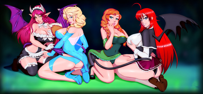 Обои картинки фото аниме, unknown,  другое, девушки, фон, взгляд, униформа