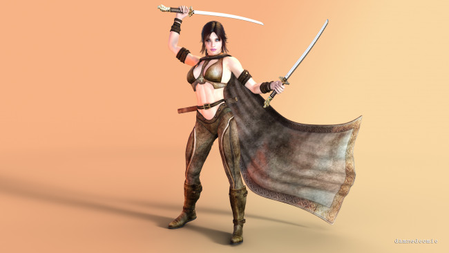 Обои картинки фото 3д графика, фантазия , fantasy, фон, взгляд, девушка