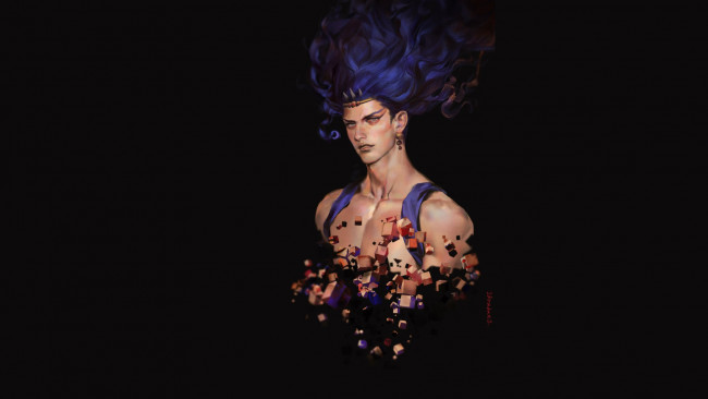 Обои картинки фото аниме, jojo`s bizarre adventure, парень