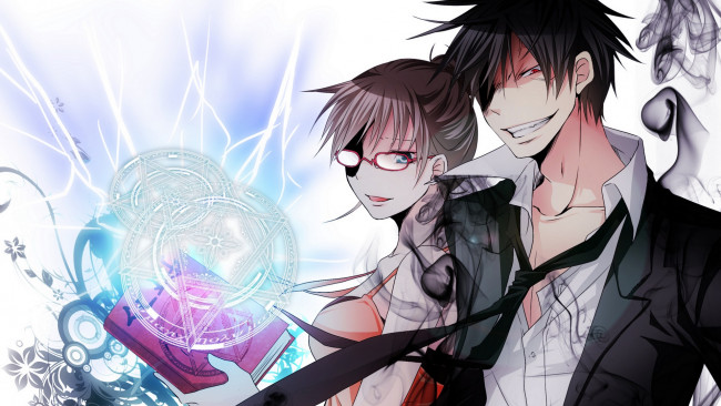 Обои картинки фото аниме, yondemasuyo,  azazel-san, двое