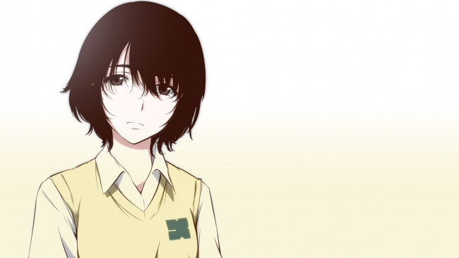 Обои картинки фото аниме, zankyou no terror, фон, взгляд, девушка