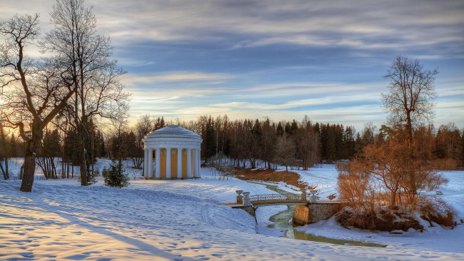 Обои картинки фото природа, парк, павловский, зима, россия, павловск