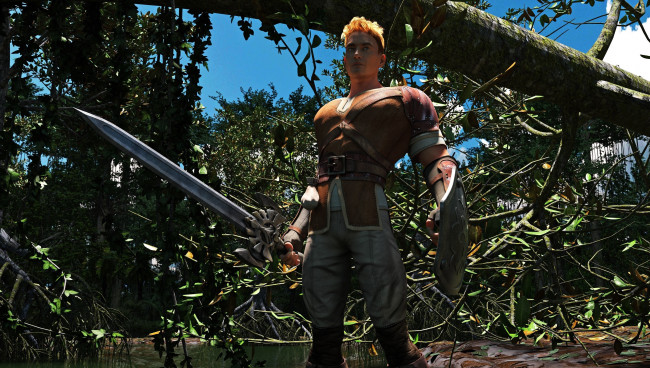 Обои картинки фото 3д графика, фантазия , fantasy, фон, взгляд, мужчина