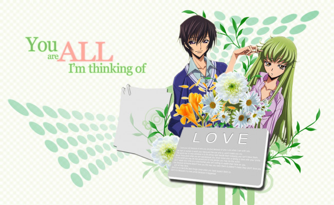 Обои картинки фото аниме, code geass, фон, взгляд, девушка