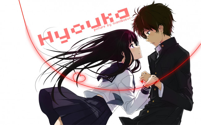 Обои картинки фото аниме, hyouka, двое