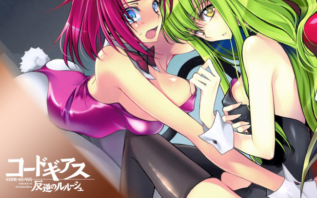 Обои картинки фото аниме, code geass, взгляд, девушка, фон