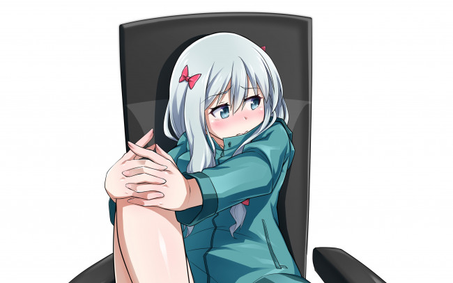 Обои картинки фото аниме, eromanga-sensei, девушка, фон, взгляд