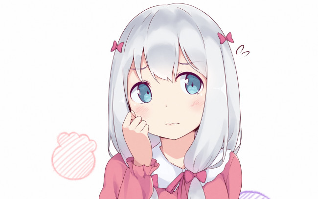 Обои картинки фото аниме, eromanga-sensei, фон, взгляд, девушка
