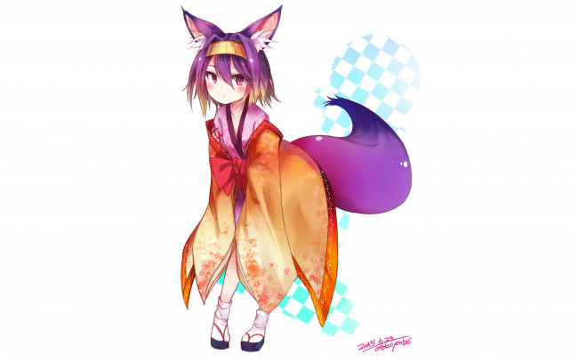 Обои картинки фото аниме, no game no life, фон, взгляд, девушка