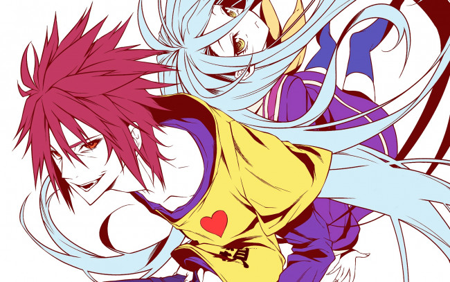 Обои картинки фото аниме, no game no life, фон, взгляд, девушка