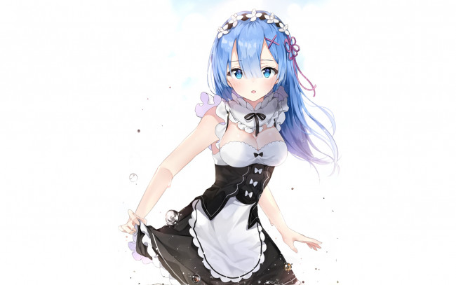 Обои картинки фото аниме, re,  zero kara hajimeru isekai seikatsu, фон, взгляд, девушка