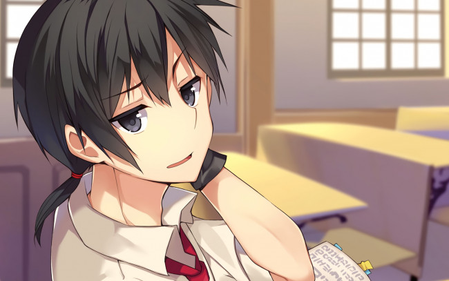 Обои картинки фото аниме, rokudenashi majutsu koushi to akashic records, фон, девушка, взгляд