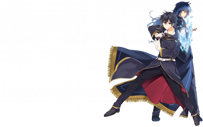 Обои картинки фото аниме, rokudenashi majutsu koushi to akashic records, фон, взгляд, парни