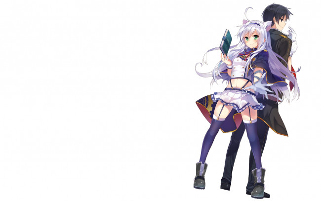 Обои картинки фото аниме, rokudenashi majutsu koushi to akashic records, фон, взгляд, девушка