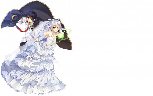 Обои картинки фото аниме, rokudenashi majutsu koushi to akashic records, взгляд, девушка, фон