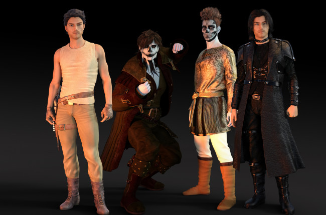 Обои картинки фото 3д графика, фантазия , fantasy, фон, взгляд, мужчины