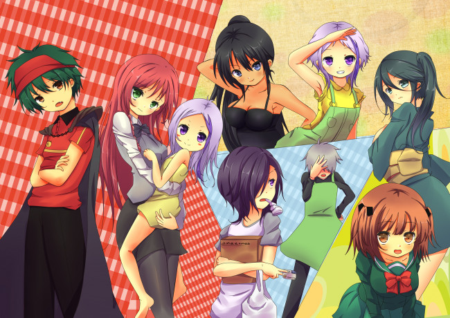 Обои картинки фото аниме, hataraku maou-sama, сатана, на, подработке