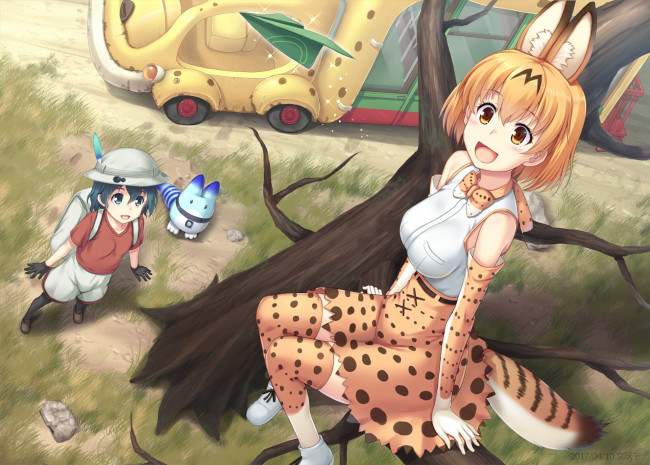 Обои картинки фото аниме, kemono friends, kemono, friends
