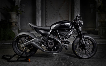 Картинка ducati+scrambler+ 2018 мотоциклы ducati тюнинг scrambler custom bikes черный дукати