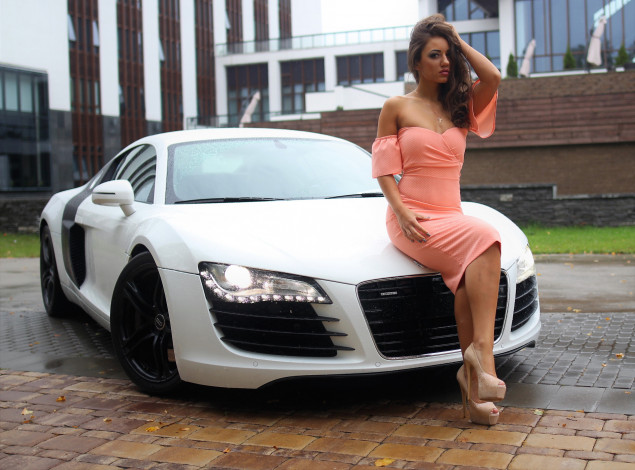 Обои картинки фото автомобили, -авто с девушками, девушки, авто