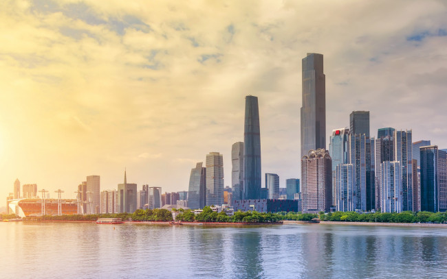 Обои картинки фото шанхай, китай, города, шанхай , небоскребы, побережье, мегаполис, азия