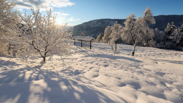 Картинка природа зима снег сугробы