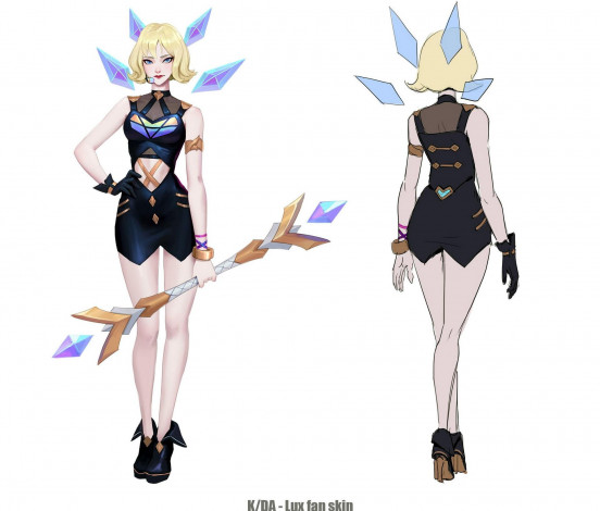 Обои картинки фото видео игры, league of legends, lux, ракурсы