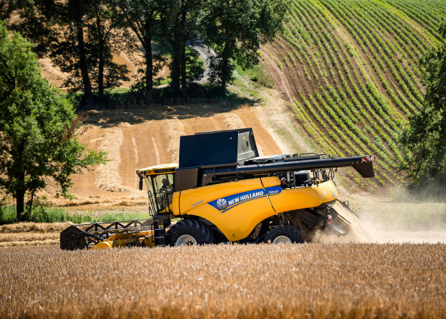 Обои картинки фото техника, комбайны, newholland