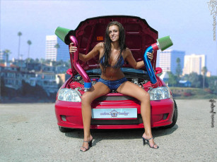 Картинка автомобили авто девушками