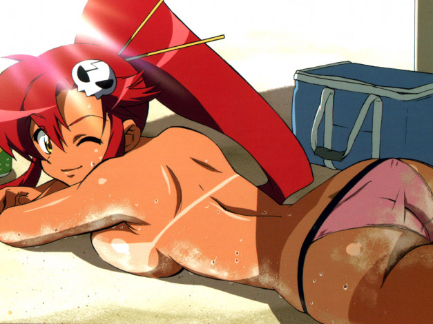 Обои картинки фото аниме, tengen, toppa, gurren, lagann, yoko, littner