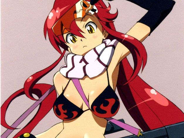 Обои картинки фото аниме, tengen, toppa, gurren, lagann, yoko, littner