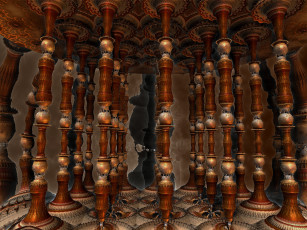 Картинка 3д графика fractal фракталы цвета узор фон