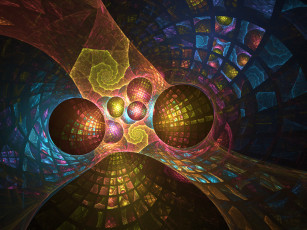 Картинка 3д графика fractal фракталы фон цвета узор