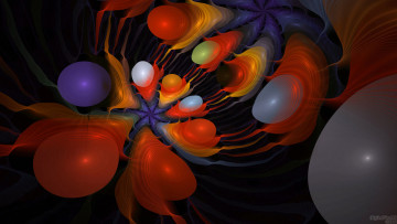 Картинка 3д графика fractal фракталы фон цвета узор