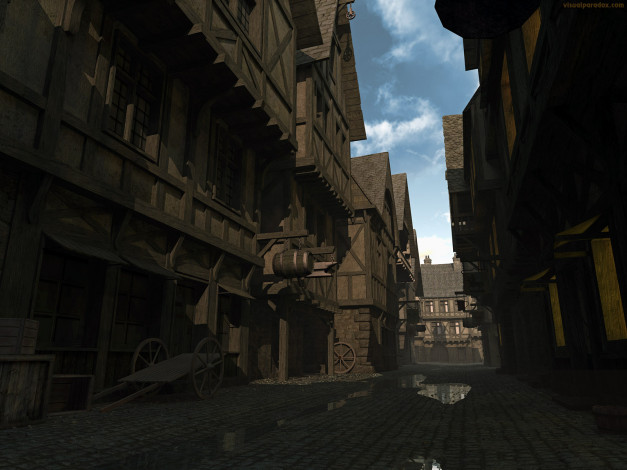 Обои картинки фото 3д, графика, architecture, архитектура, дома, улица