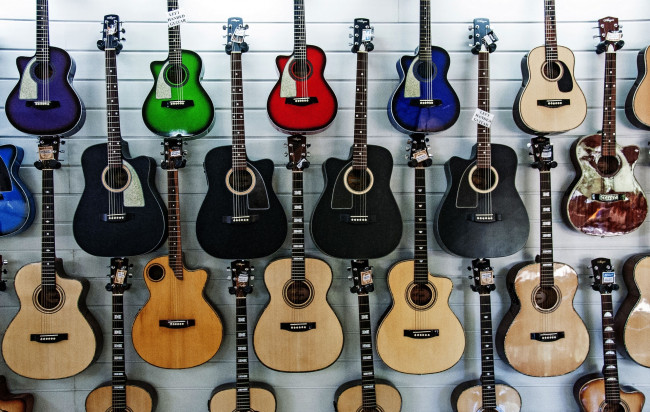 Обои картинки фото музыка, музыкальные, инструменты, гитары