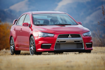 Картинка автомобили mitsubishi lancer evo x авто красный