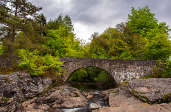 Картинка природа реки озера скалы мост лес река