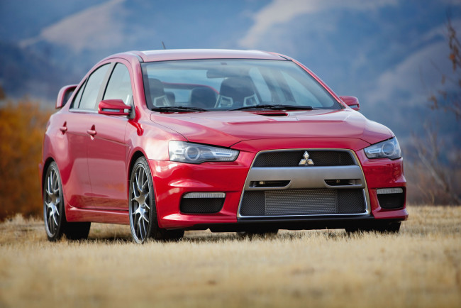 Обои картинки фото автомобили, mitsubishi, lancer, evo, x, авто, красный