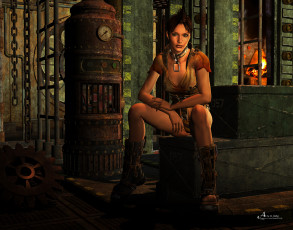 Картинка 3д+графика люди+ people фон взгляд девушка