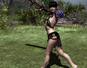 Картинка 3д+графика фантазия+ fantasy меч фон взгляд девушка