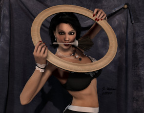 Картинка 3д+графика люди+ people фон взгляд девушка