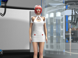 Картинка 3д+графика фантазия+ fantasy фон взгляд девушка