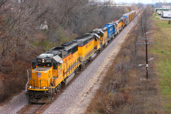 Картинка техника поезда состав локомотив рельсы дорога железная